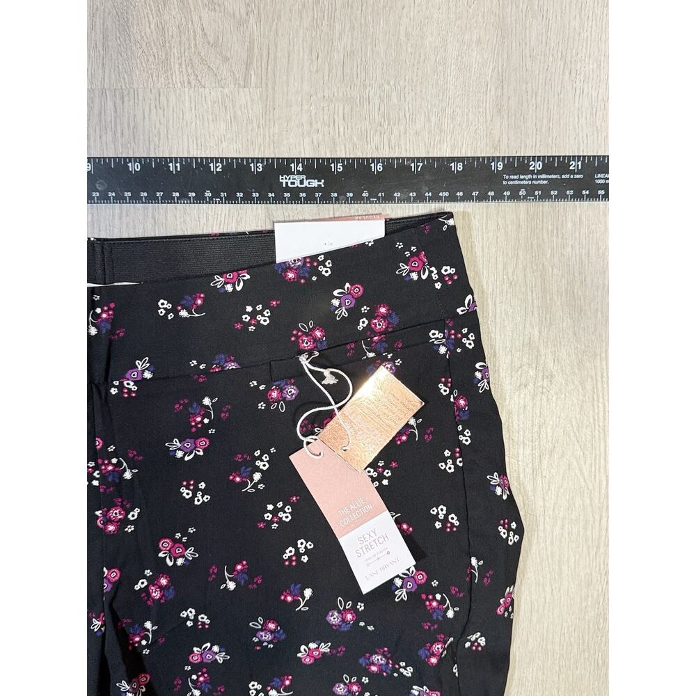 Lane Bryant The Allie Skinny Ankle Pants Women 16 Reg Black Floral Stretch NWT - Picture 5 of 10